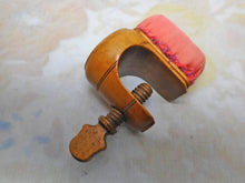 Load image into Gallery viewer, A pin cushion clamp with a Georgian print. c1820