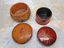 Load image into Gallery viewer, A Japanese lacquer pot and a Chinese bark box. 19thc