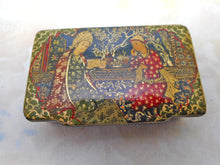 Load image into Gallery viewer, A fine lacquered papier mâché box with Eastern decoration. c1870
