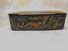 Load image into Gallery viewer, A fine lacquered papier mâché box with Eastern decoration. c1870