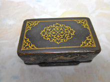 Load image into Gallery viewer, A fine lacquered papier mâché box with Eastern decoration. c1870