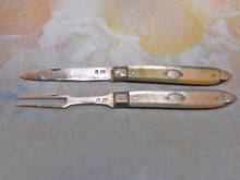 Charger l'image dans la galerie, Couteau et fourchette pliants géorgiens. Vers 1790-1800