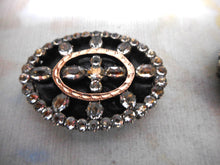 Load image into Gallery viewer, A fine and unusual pair of paste set silver shoe buckles. Patent Stedman. c1780