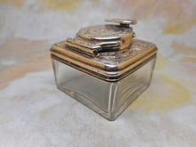 Load image into Gallery viewer, A silver topped inkwell from a writing box. HM 1842
