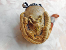 Load image into Gallery viewer, A silver mounted meerschaum pipe- claws and devil heads. c1872-1922