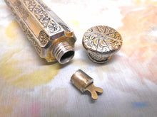 Load image into Gallery viewer, An engraved white metal double ended scent bottle. c1880