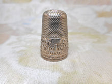Load image into Gallery viewer, SOLD.......A silver thimble depicting Windsor Castle. c1850