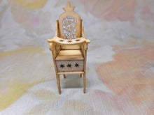 Load image into Gallery viewer, A miniature high chair for a baby doll house doll. c1830