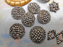 Load image into Gallery viewer, A mixed lot of steel studded buttons plus a Deco design.