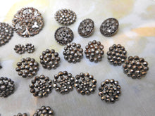 Load image into Gallery viewer, A mixed lot of steel studded buttons plus a Deco design.