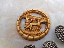 Load image into Gallery viewer, A mixed lot of steel studded buttons plus a Deco design.