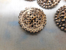Load image into Gallery viewer, A mixed lot of steel studded buttons plus a Deco design.