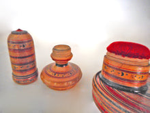 Load image into Gallery viewer, SOLD........A Georgian multi-purpose sewing clamp. c1800. Painted Tunbridge Ware.