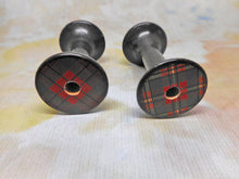 Load image into Gallery viewer, SOLD.....Two rare Tartan Ware cotton reels / spools. c1850. (A)