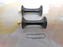 Load image into Gallery viewer, SOLD.....Two rare Tartan Ware cotton reels / spools. c1850. (A)