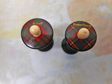 Load image into Gallery viewer, SOLD.....Two rare Tartan Ware cotton reels / spools. c1850. (A)