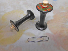 Load image into Gallery viewer, Two rare Tartan Ware cotton reels. c1850. (B)