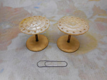 Load image into Gallery viewer, A pair of pretty pearl topped cotton reel holders. c1850
