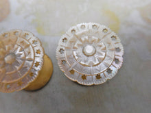 Load image into Gallery viewer, A pair of pretty pearl topped cotton reel holders. c1850