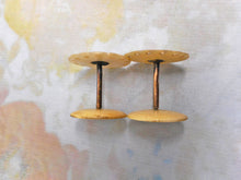 Load image into Gallery viewer, A pair of pretty pearl topped cotton reel holders. c1850