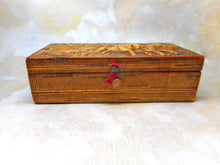 Load image into Gallery viewer, A birch bark box embossed with a scene. N. Europe. c1880