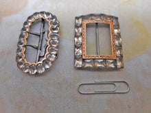 Load image into Gallery viewer, Two Georgian paste set silver buckles. c1800