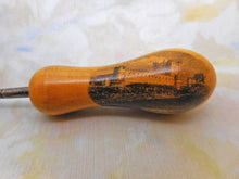 Load image into Gallery viewer, A Mauchline Ware button hook. c1890. Bamborough / Bambrugh Castle.