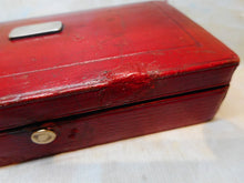 Load image into Gallery viewer, A red leather etui with sewing tools. c1830