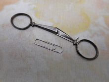 Load image into Gallery viewer, A pair of rare folding steel chatelaine scissors. c1840
