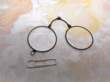 Load image into Gallery viewer, Early steel framed pince-nez / eye glasses. c1830