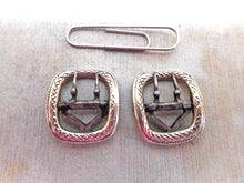 Load image into Gallery viewer, A pair of silver garter buckles. HM. 1822. Joseph Willmore.