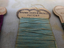 Load image into Gallery viewer, Four little cards of thread. 'Mandarin Silk'. c1855.