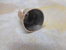 Load image into Gallery viewer, A French Art Nouveau silver thimble- Woman with flower. c1900