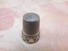 Load image into Gallery viewer, A French silver thimble with applied border. c 1870