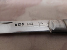 Load image into Gallery viewer, SOLD…..A Victorian mother of pearl folding fruit knife. HM 1879.