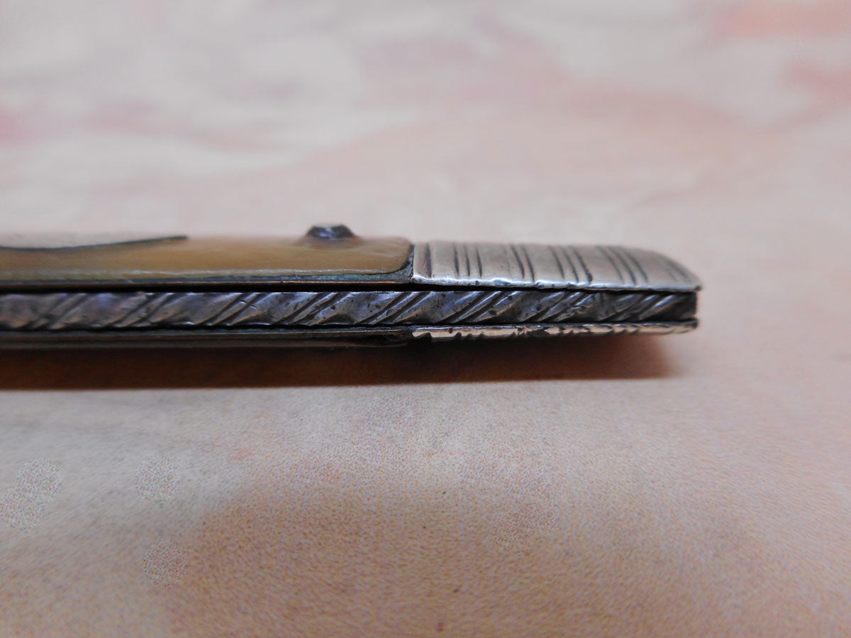 A mother of pearl folding fruit knife. c 1800 Curio Antiques