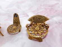 Load image into Gallery viewer, 18th century novelties-watch cocks made into miniature chairs. c 1890.