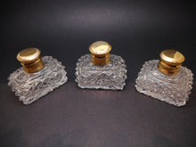 Load image into Gallery viewer, Three antique cut glass scent bottles c1830