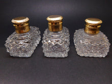 Load image into Gallery viewer, Three cut glass scent bottles. c 1830