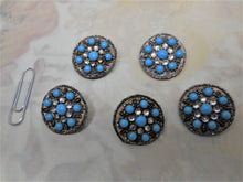 Load image into Gallery viewer, Five antique passementerie buttons c 1920.