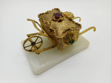Load image into Gallery viewer, A French novelty-a little garden wheelbarrow trinket box. c1870