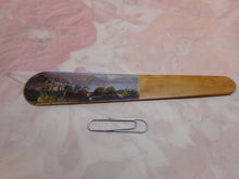 Load image into Gallery viewer, A wooden page marker with a painting of Montreux