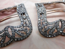 Load image into Gallery viewer, A pair of paste set silver shoe buckles. Early 19thc