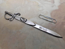 Laden Sie das Bild in den Galerie-Viewer, A silver plated page marker - Napoleon and Waterloo. c1865