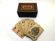 Load image into Gallery viewer, SOLD……A Tunbridge Ware playing card box. 19thc.  Bezique / Besique