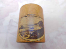 Load image into Gallery viewer, A Mauchline Ware cotton reel / spool box. c 1880. Ifracombe.