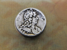 Load image into Gallery viewer, An 18th century silver patch box impressed with the image of King George 11.