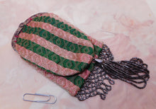 Load image into Gallery viewer, An antique French silk purse with steel trim. c1860