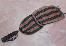 Load image into Gallery viewer, A Parisian 'double' sided silk purse with steel beading.  c 1860