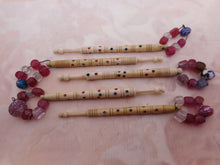 Load image into Gallery viewer, Five antique bone domino lace bobbins. 19th century.